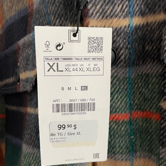ZARA Plaid Overshirt - Picture 3 of 4